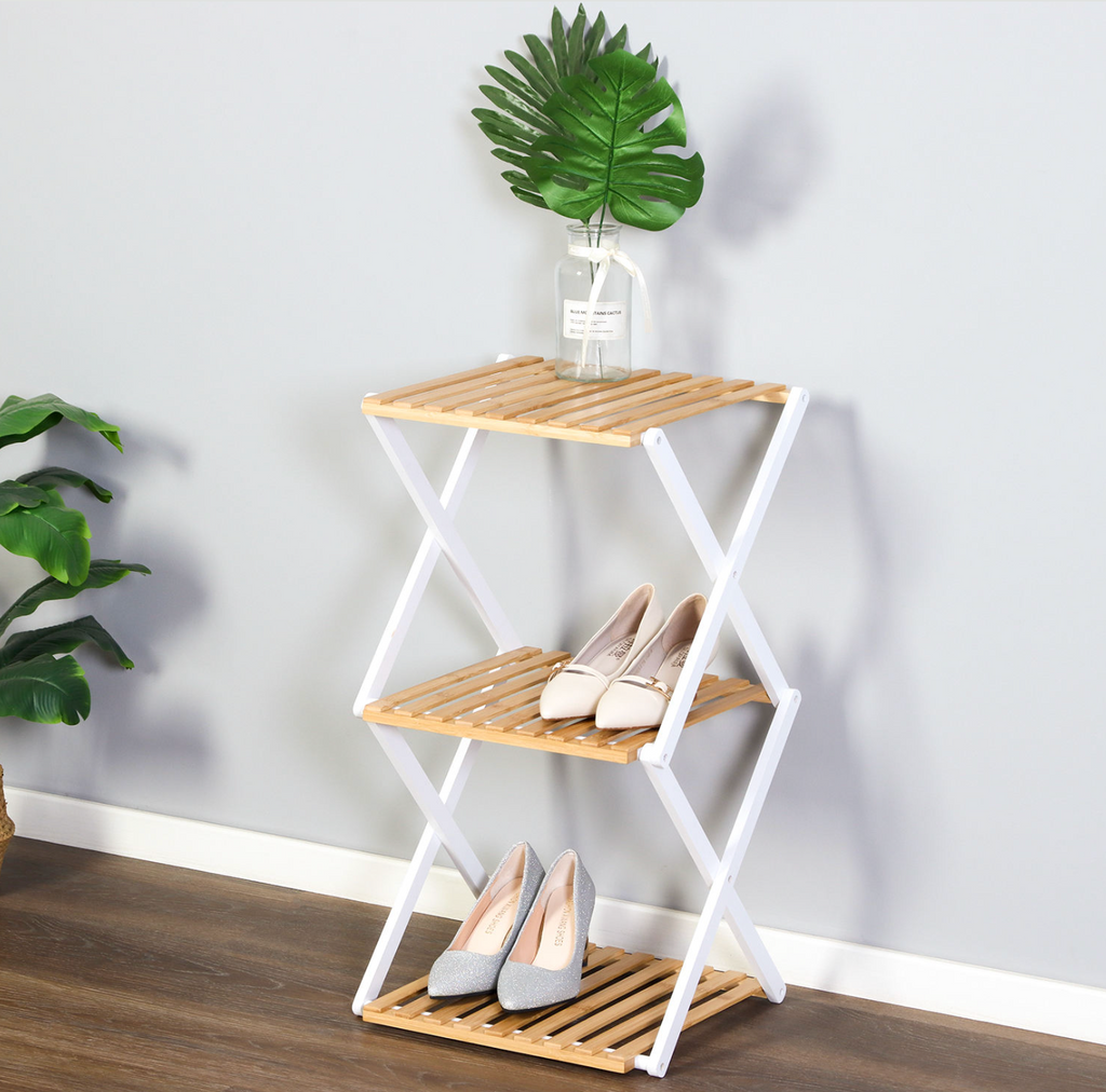 Wooden Corner Bathroom Shelf