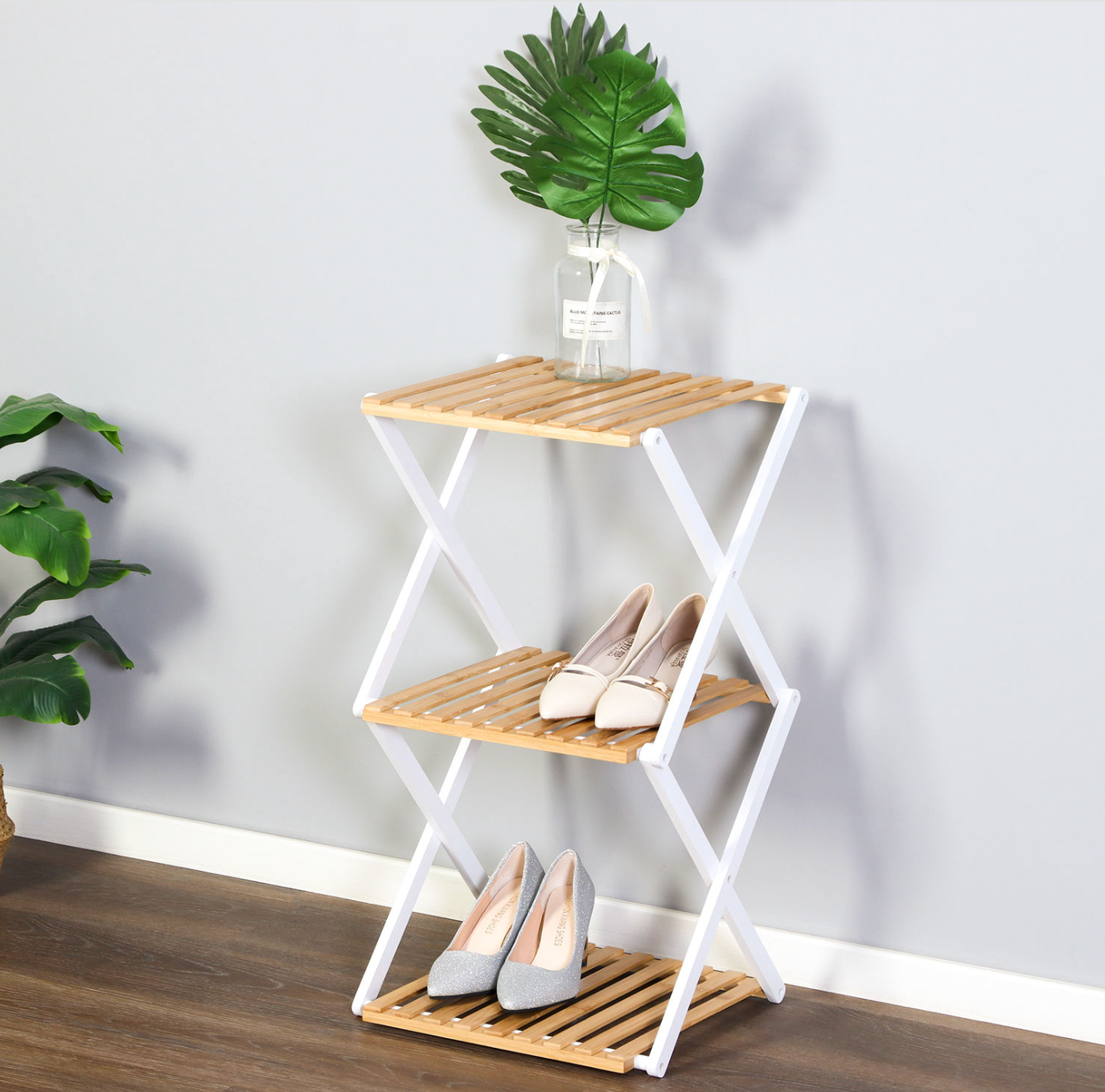 Wooden Corner Bathroom Shelf