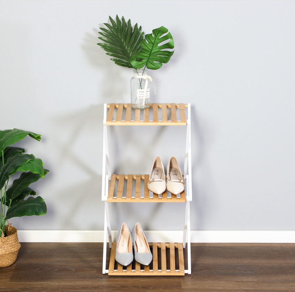 Wooden Corner Bathroom Shelf