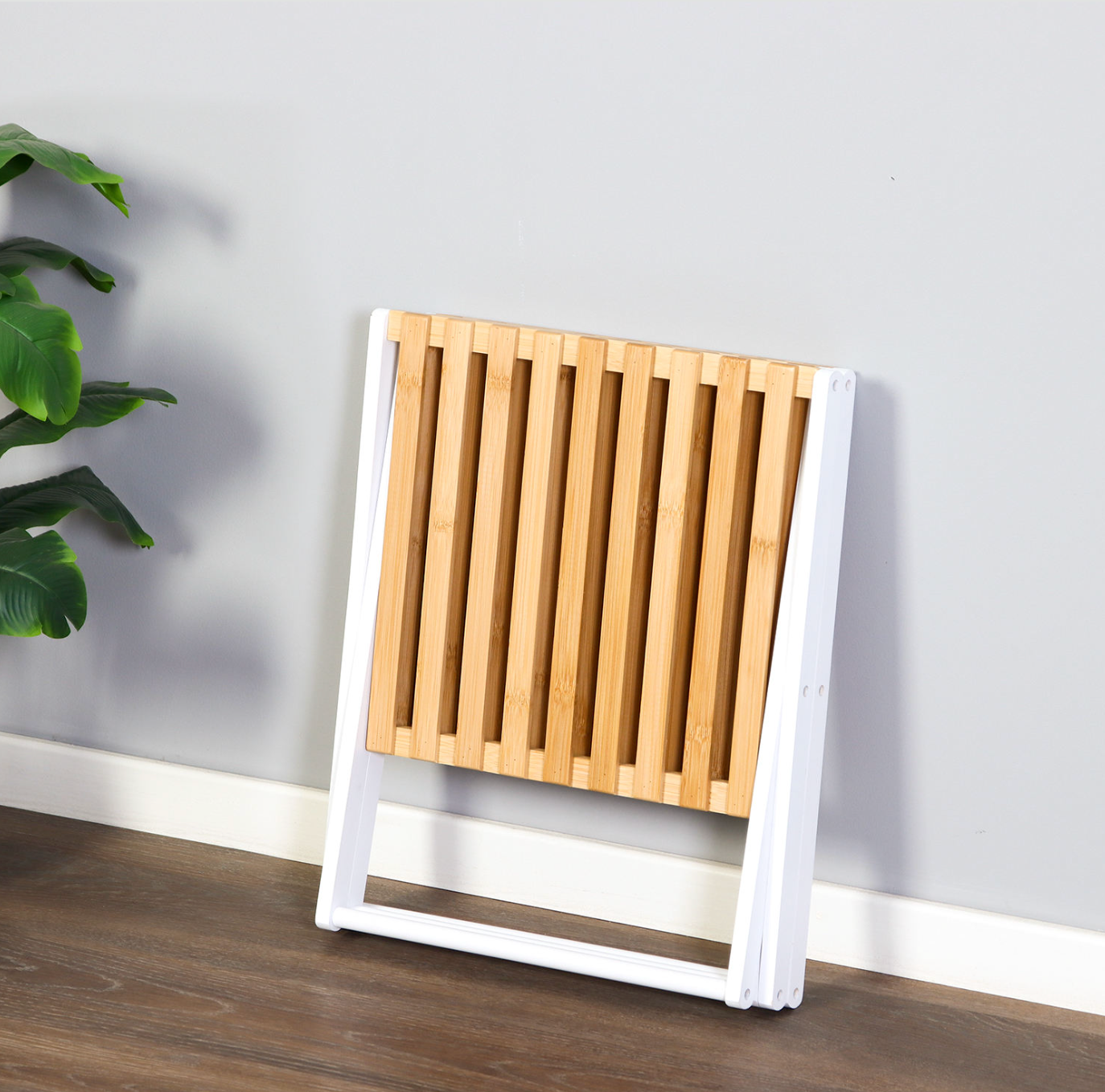 Wooden Corner Bathroom Shelf