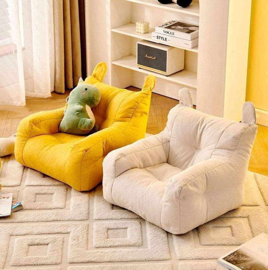 Bear-Shaped Fabric Accent Sofa