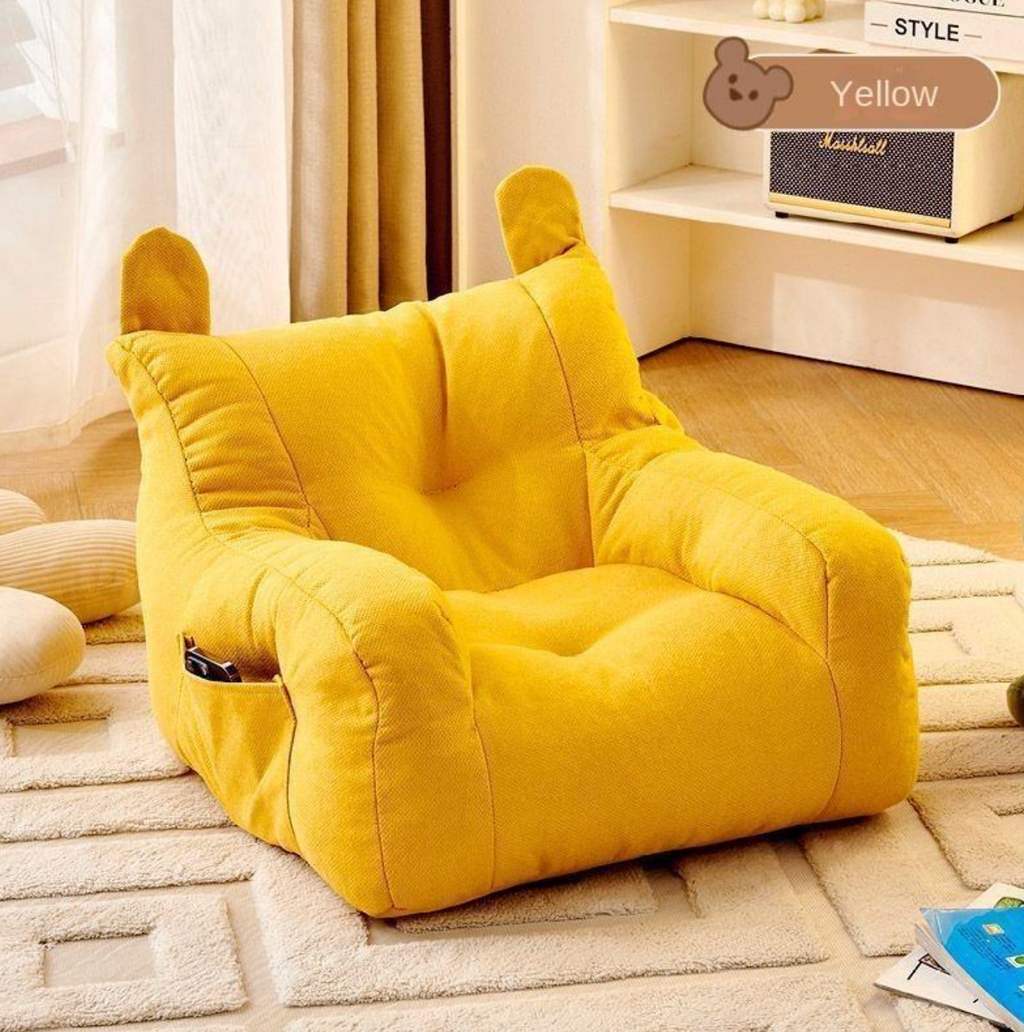 Bear-Shaped Fabric Accent Sofa
