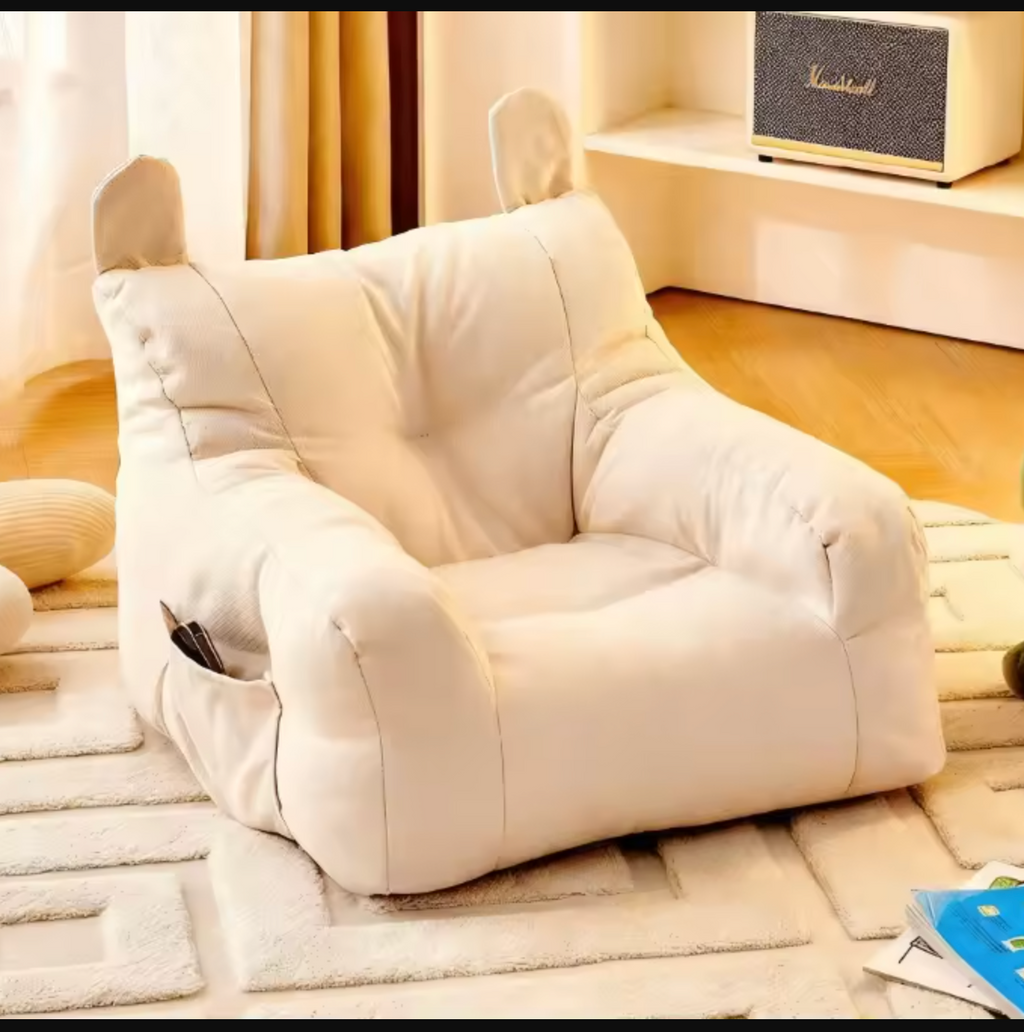 Bear-Shaped Fabric Accent Sofa