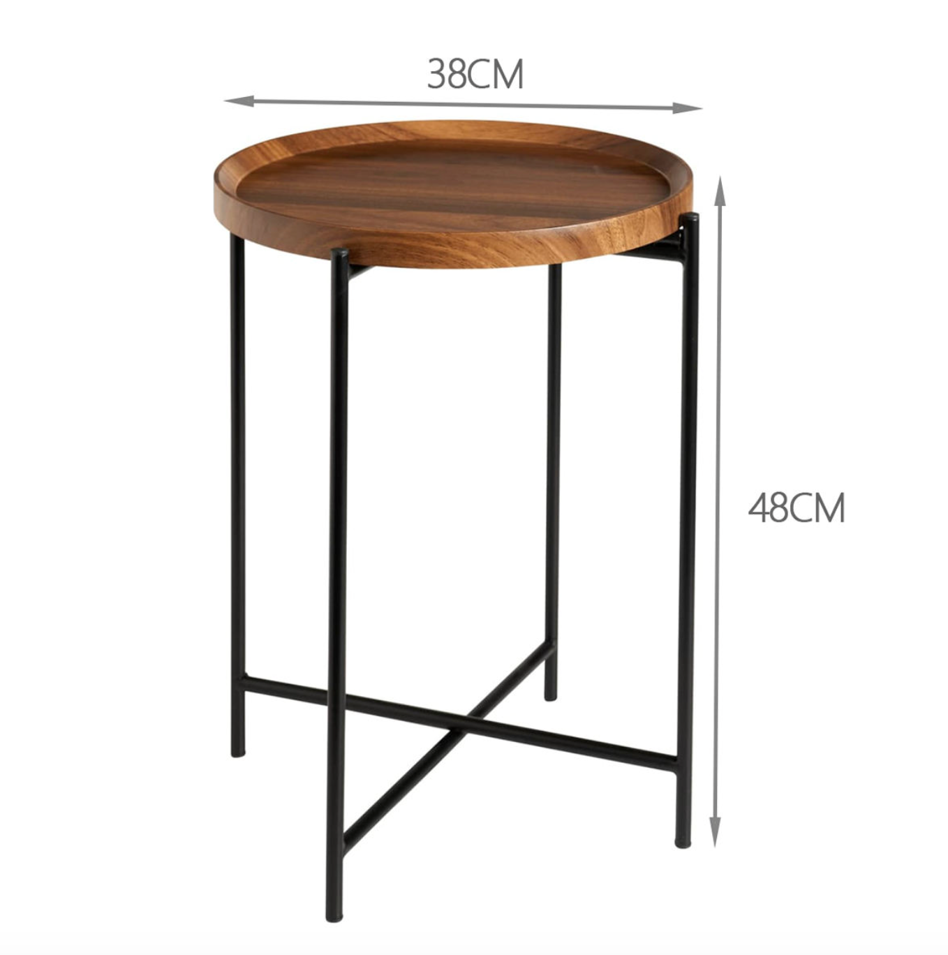 Walnut Finish Side Table