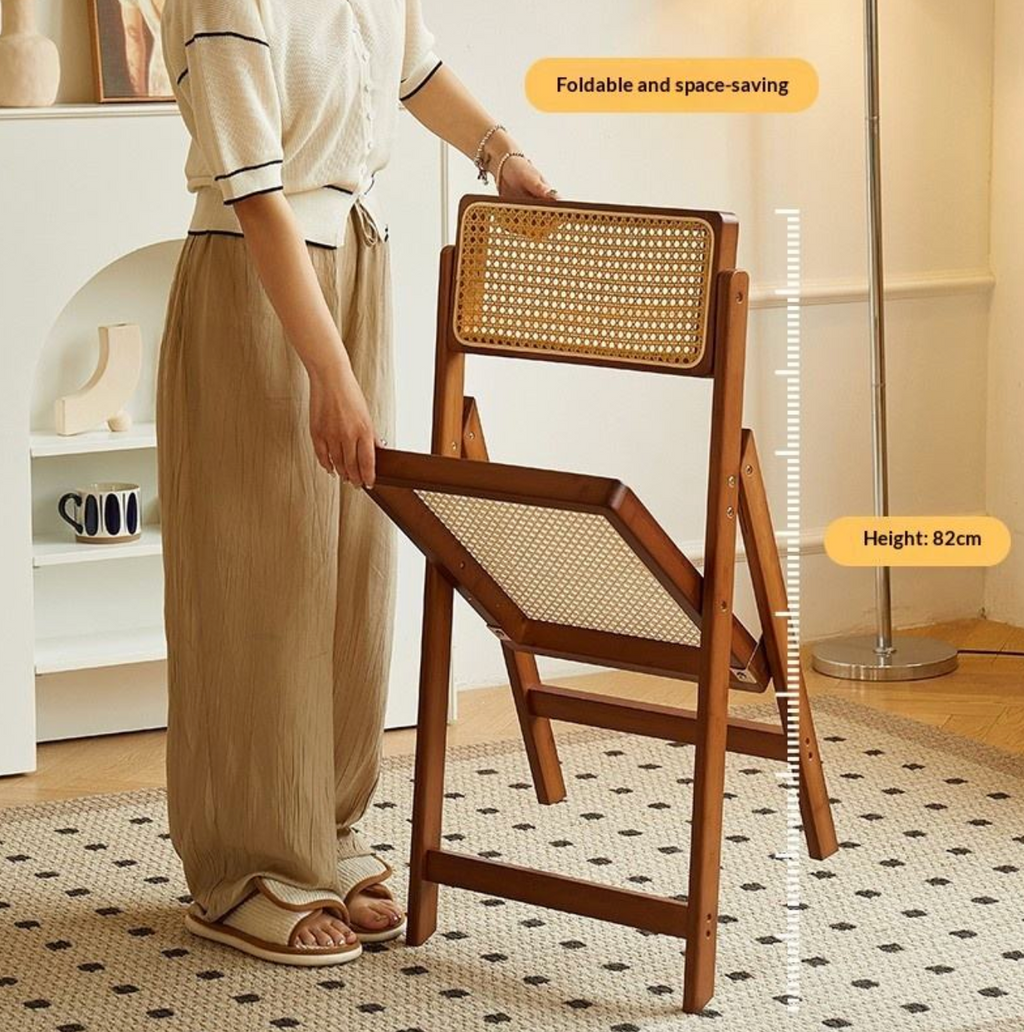 Folding Dining Chair with Backrest