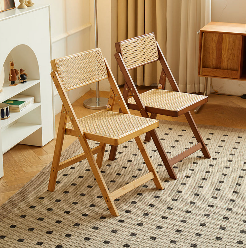 Folding Dining Chair with Backrest