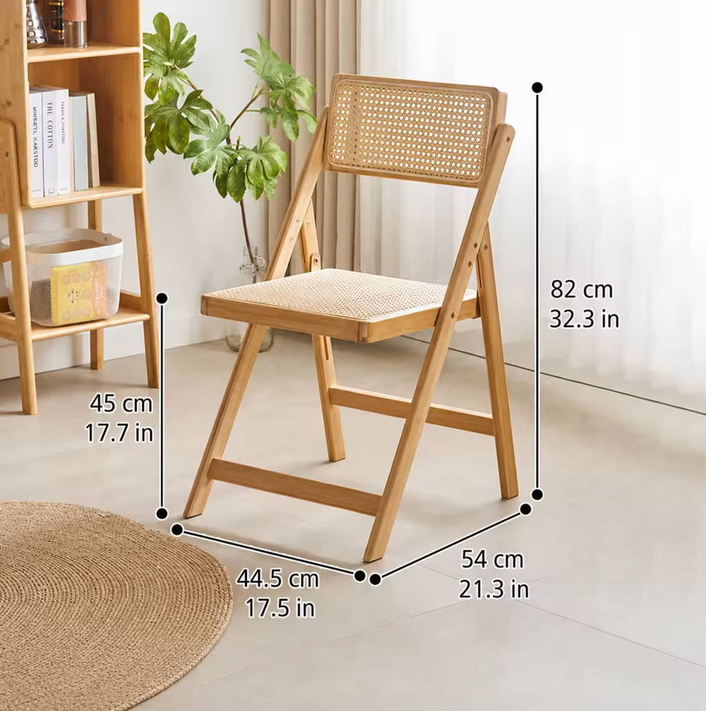 Folding Dining Chair with Backrest