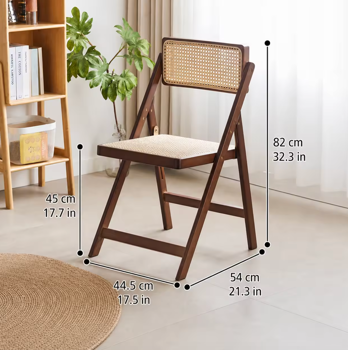 Folding Dining Chair with Backrest