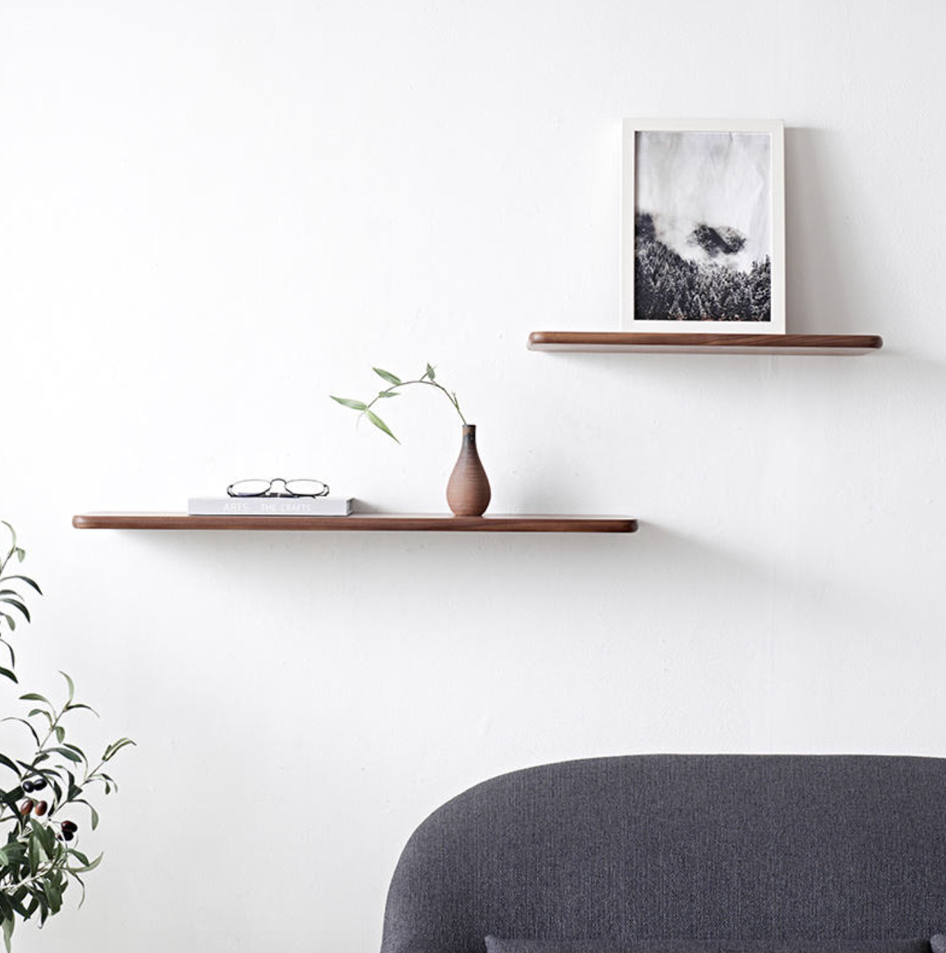 Custom Black Walnut Floating Shelf
